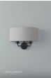 Laura Ashley Sorrento 2 Light Wall Light Matt Black With Natural Shade