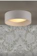 Laura Ashley Bacall 2 Light Flush Natural and White With Shade