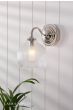 Laura Ashley Charissa Bathroom Wall Light Polished Chrome and Ribbed Glass IP44