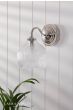 Laura Ashley Charissa Bathroom Wall Light Polished Chrome and Ribbed Glass IP44