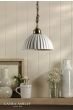 Laura Ashley Durford Small Pendant Matt Antique Brass and White