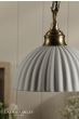 Laura Ashley Durford Small Pendant Matt Antique Brass and White