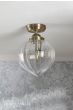 Laura Ashley Whitham Bathroom Ceiling Light Antique Brass and Ribbed Glass IP44
