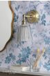 Laura Ashley Callaghan Bathroom Wall Light Matt Antique Brass and Ribbed Glass IP44
