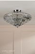 Laura Ashley Vienna 3 Light Semi-Flush Crystal and Polished Chrome