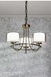 Laura Ashley Southwell 3 Light Armed Pendant Antique Brass and Opal Glass