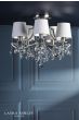 Laura Ashley Enstone 5 Light Semi-Flush Polished Nickel and Crystal With Shade