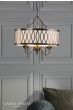 Laura Ashley Allerford 3 Light Pendant Satin Bronze and Taupe