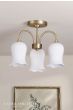Laura Ashley Lidsell 3 Light Semi-Flush Matt Antique Brass and Opal Glass