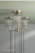 Laura Ashley Hilcote 3 Light Semi-Flush Matt Antique Brass and Glass