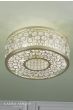 Laura Ashley Tilbrook 4 Light Flush Matt Champagne and Crystal