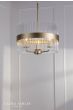 Laura Ashley Alexa 3 Light Pendant Glass and Matt Antique Brass