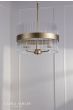 Laura Ashley Alexa 3 Light Pendant Glass and Matt Antique Brass