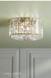 Laura Ashley Fernhurst Small 3 Light Flush Crystal and Antique Brass