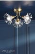 Laura Ashley Kerswell 3 Light Semi-Flush Matt Antique Brass and Glass