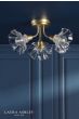 Laura Ashley Kerswell 3 Light Semi-Flush Matt Antique Brass and Glass