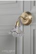Laura Ashley Kerswell Wall Light Matt Antique Brass and Glass