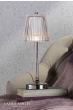 Laura Ashley Callaghan Rechargeable Table Lamp Polished Nickel and Ribbed Glass LED