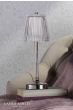 Laura Ashley Callaghan Rechargeable Table Lamp Polished Nickel and Ribbed Glass LED