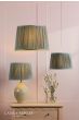 Laura Ashley Hemsley Green 100% Silk Tapered Drum Shade 30cm/12 inch