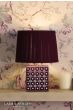 Laura Ashley Claudina Table Lamp Purple Ceramic and Antique Brass With Shade