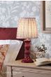 Laura Ashley Kelbrook Table Lamp Red Ceramic and Matt Antique Brass With Shade