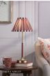 Laura Ashley Denwick Table Lamp Matt Antique Brass and Satin Red With Shade