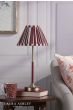 Laura Ashley Denwick Table Lamp Matt Antique Brass and Satin Red With Shade