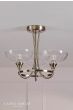 Laura Ashley Wellham 3 Light Semi-Flush Antique Brass and Ribbed Glass