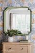 Laura Ashley Martham Mirror Smoked Green 65 X 65cm