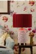 Laura Ashley Knipton Table Lamp Red Ceramic and Antique Brass With Shade