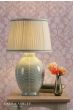 Laura Ashley Stannard Table Lamp Green Ceramic and Polished Chrome With Shade