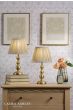 Laura Ashley Ezra Twin Pack Table Lamp Matt Antique Brass With Shade