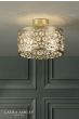 Laura Ashley Tilbrook 3 Light Flush Matt Champagne and Crystal
