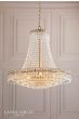Laura Ashley Enid 5 Light Grande Chandelier Glass and Matt Antique Brass