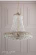 Laura Ashley Enid 5 Light Grande Chandelier Glass and Matt Antique Brass