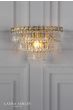 Laura Ashley Enid Wall Light Faceted Glass and Matt Antique Brass