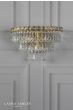 Laura Ashley Enid Wall Light Faceted Glass and Matt Antique Brass