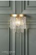 Laura Ashley Durnsford Wall Light Matt Antique Brass and Textured Glass