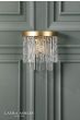 Laura Ashley Durnsford Wall Light Matt Antique Brass and Textured Glass
