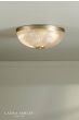 Laura Ashley Langdon 2 Light Bathroom Ceiling Light Matt Antique Brass and Textured Glass IP44