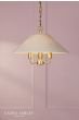 Laura Ashley Harland 3 Light Pendant Matt Antique Brass With Shade