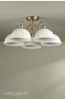 Laura Ashley Durford 5 Light Semi-Flush Matt Antique Brass and White Ceramic