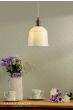 Laura Ashley Porcelain Pendant Cream and Antique Brass