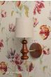 Laura Ashley Millbrook Wall Light Dark Wood and Industrial Brass With Shade