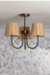 Laura Ashley Hasfield 3 Light Semi-Flush Satin Bronze With Shade