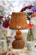 Laura Ashley Hasfield Rechargeable Table Lamp Natural Rattan With Shade LED