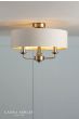 Laura Ashley Sorrento 3 Light Semi-Flush Matt Antique Brass With Natural Shade