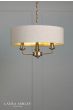 Laura Ashley Sorrento 3 Light Shadelier Matt Antique Brass With Natural Shade