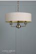 Laura Ashley Sorrento 3 Light Shadelier Matt Antique Brass With Natural Shade